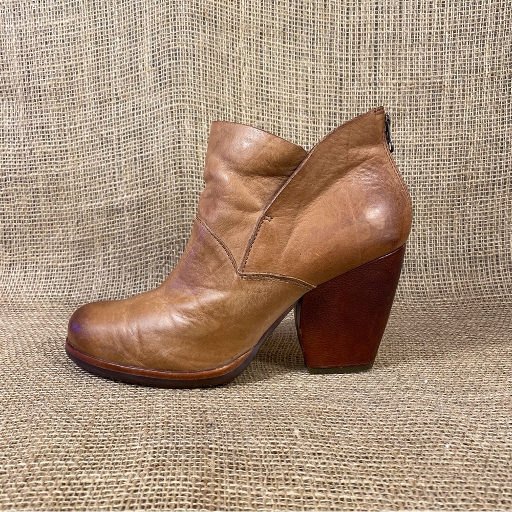 Korks ease Ankle boots booties soft leather brown Leather cushioned 10 M - Picture 4 of 10
